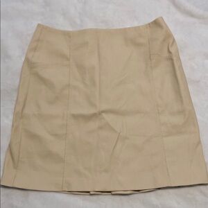 Loft Cream Leather Women's Skirt